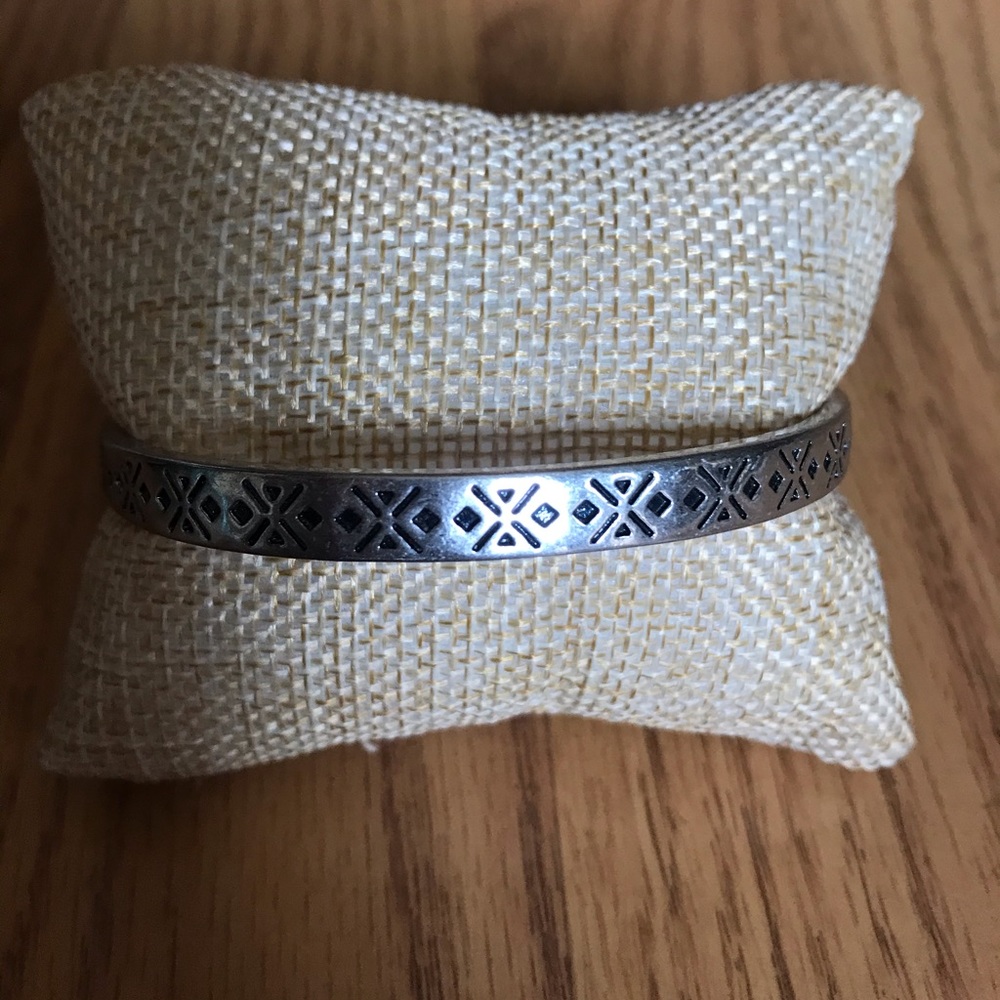 Silver bangle bracelet